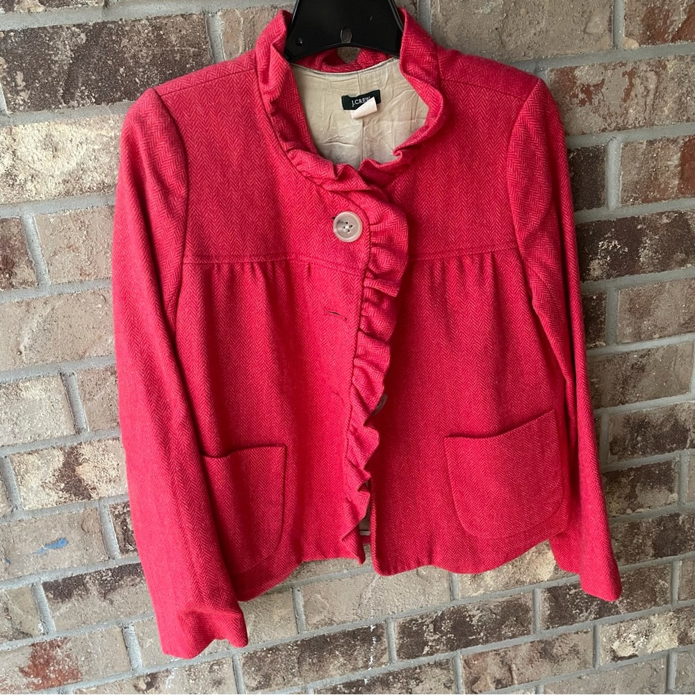 J Crew Ruffled Trim Blazer - Picture 2 of 10